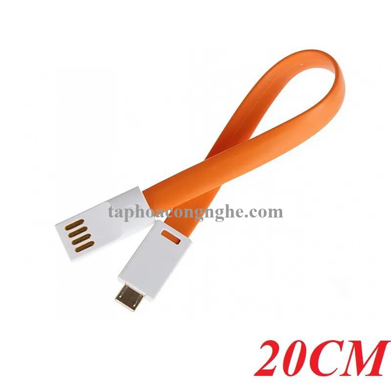 Unitek 98719 Y-C440 20CM Màu Cam Dây dẹp Cáp sạc + truyền dữ liệu Usb 2.0 sang Micro Usb 30098719